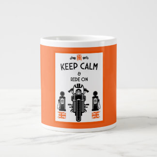 British Classic Motorcycle Rider Large Coffee Mug