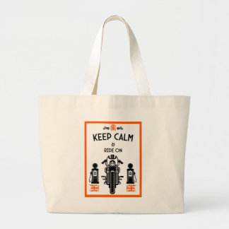 British Classic Motorcycle Rider Large Tote Bag