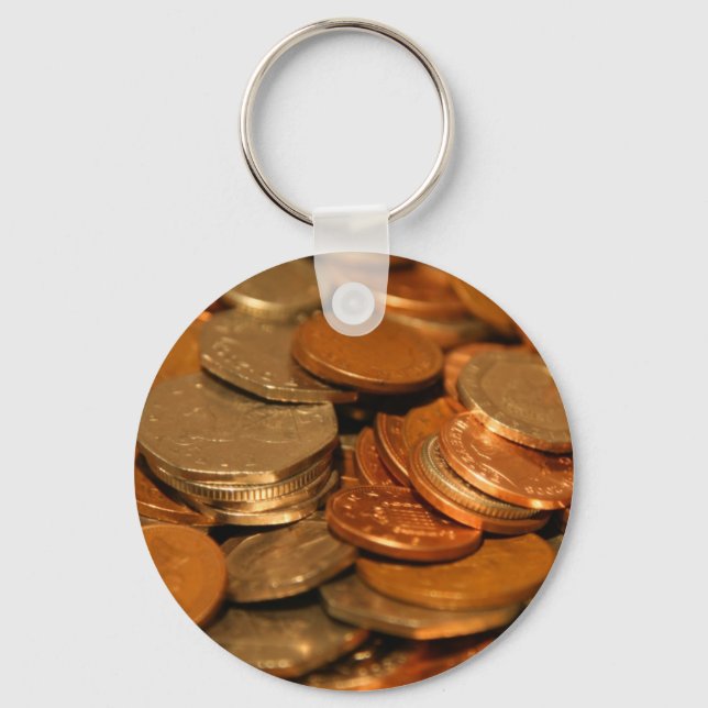 British Coin Money Keychain (Front)