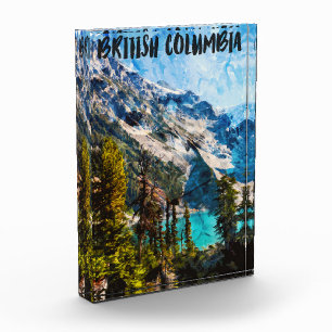 British Columbia Canada Mountain View Photo Block