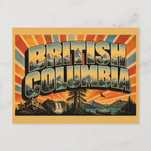 British Columbia Canada Mountains Rainforest Lakes Postcard