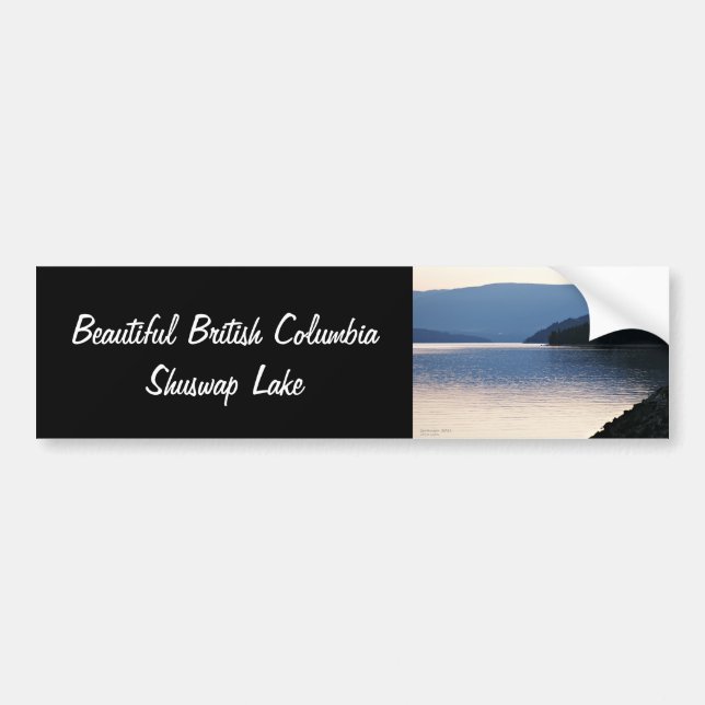 British Columbia Canada Shuswap Lake Bumper Sticker (Front)
