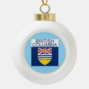 British Columbia Ceramic Ball Christmas Ornament