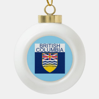 British Columbia Ceramic Ball Christmas Ornament
