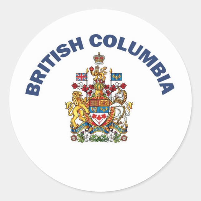 British Columbia Classic Round Sticker (Front)
