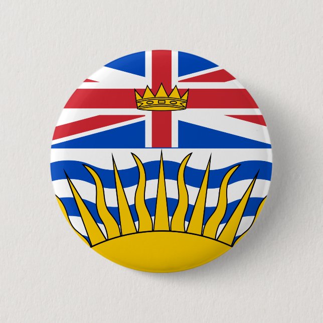 British Columbia Flag 2 Inch Round Button (Front)