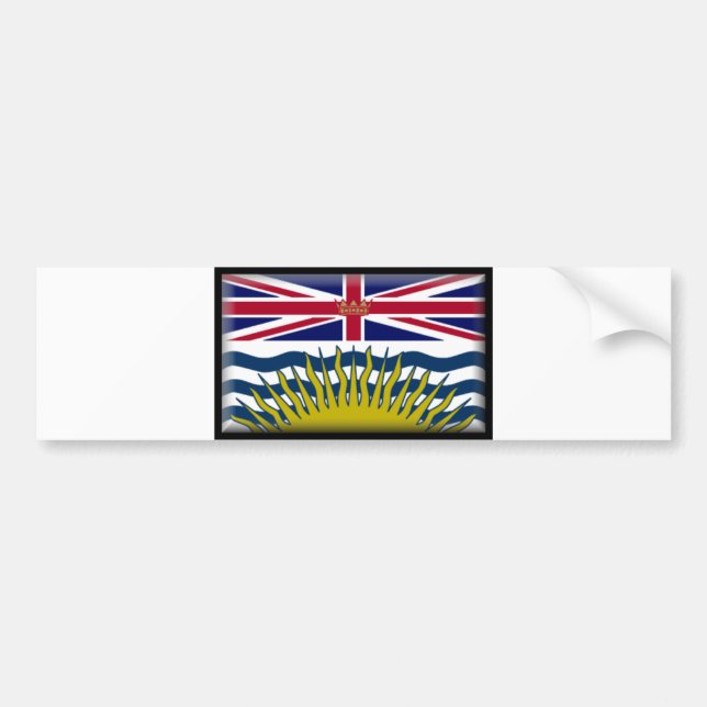 British Columbia Flag Bumper Sticker (Front)