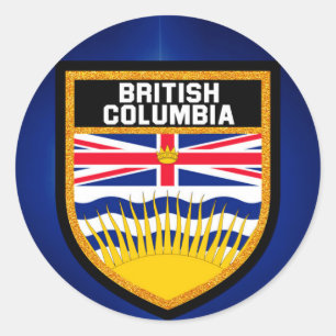 British Columbia Flag Classic Round Sticker