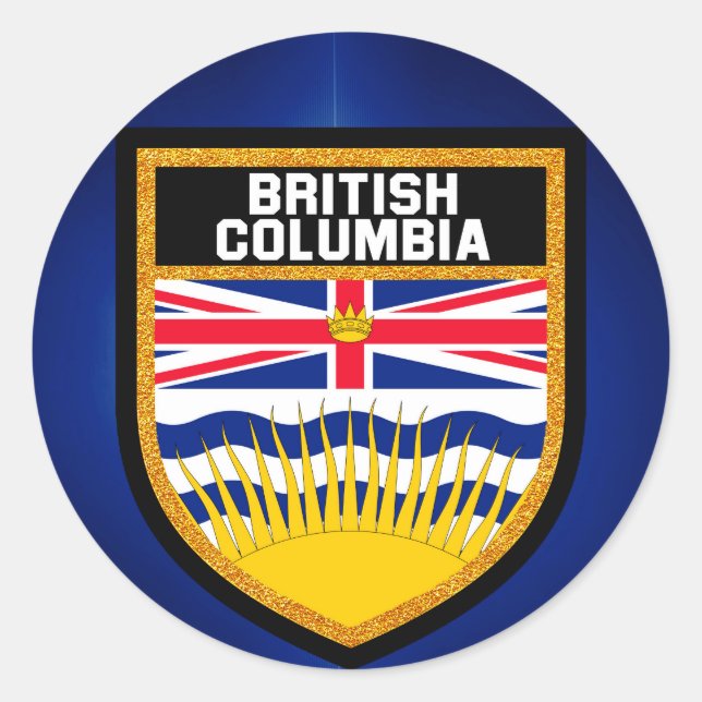 British Columbia Flag Classic Round Sticker (Front)