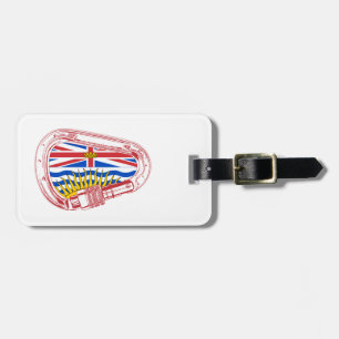 British Columbia Flag Climbing Carabiner Luggage Tag