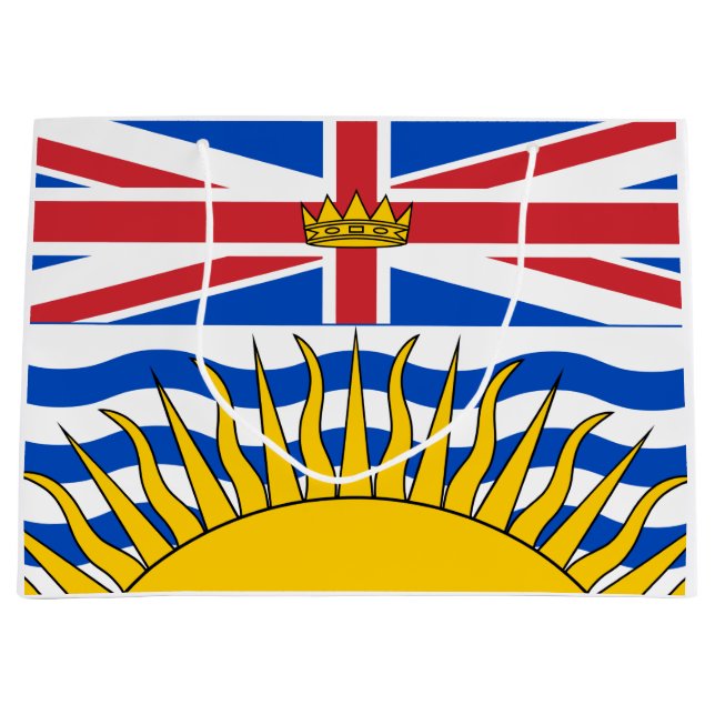 British Columbia Flag Large Gift Bag (Front)