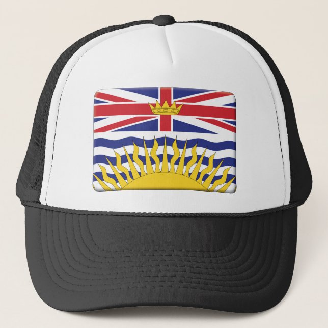 British Columbia Flag PERSONALIZE Trucker Hat (Front)