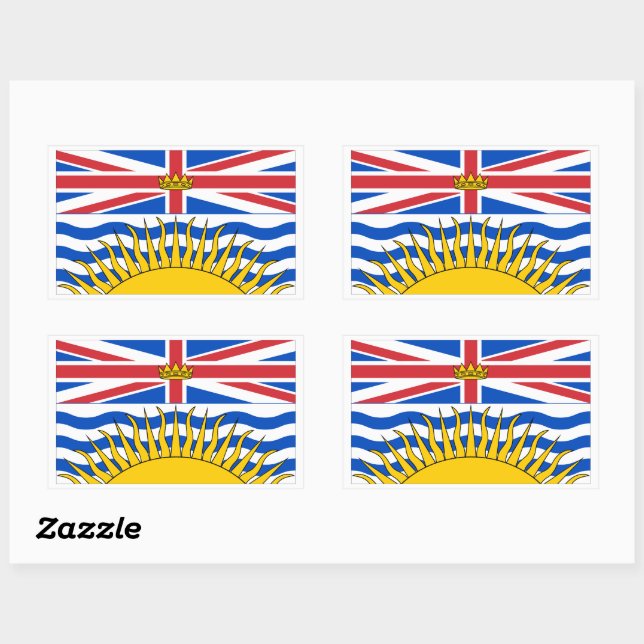 British Columbia Flags Graphic Sticker (Sheet)
