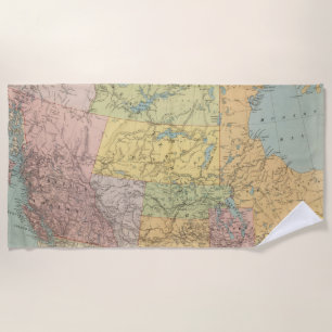British Columbia, North West Territory Beach Towel