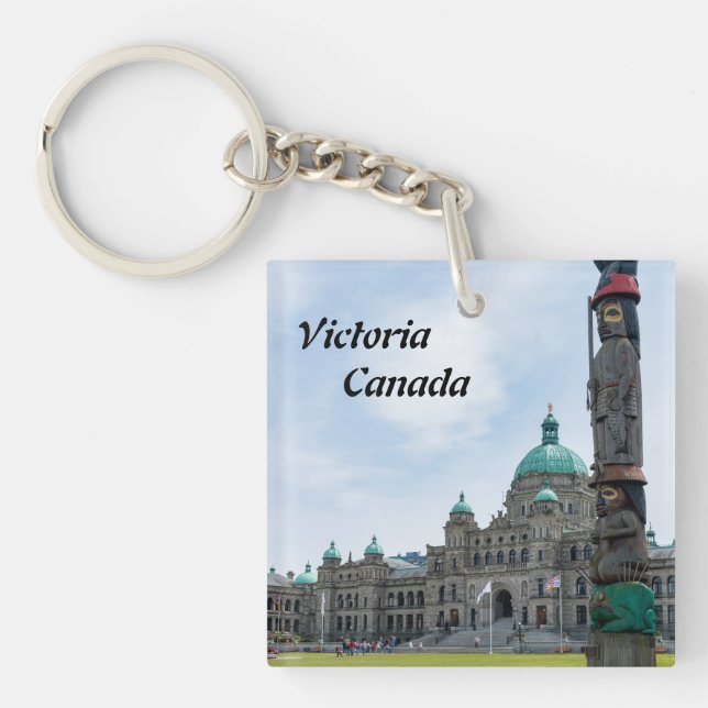 British Columbia Parliament - Victoria, Canada Keychain (Front)