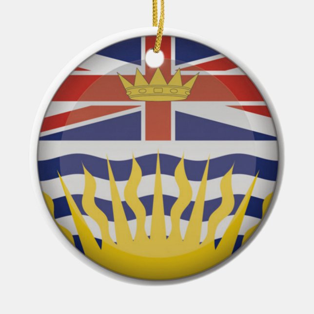British Columbia Porcelain Christmas Ornament (Front)