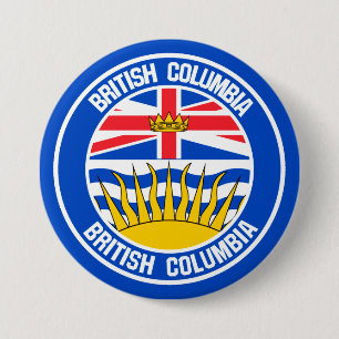 British Columbia Round Emblem 3 Inch Round Button