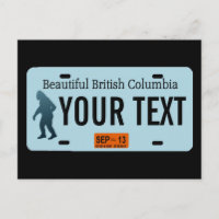 British Columbia Sasquatch License Plate