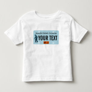 British Columbia Sasquatch License Plate Toddler T-shirt