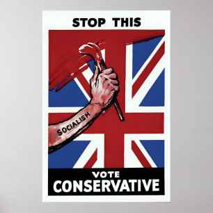 British Conservative Party Election Poster Sto