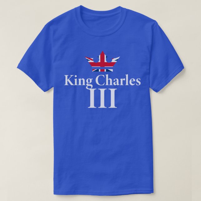 British Crown King Charles III UK Royalty T-Shirt (Design Front)