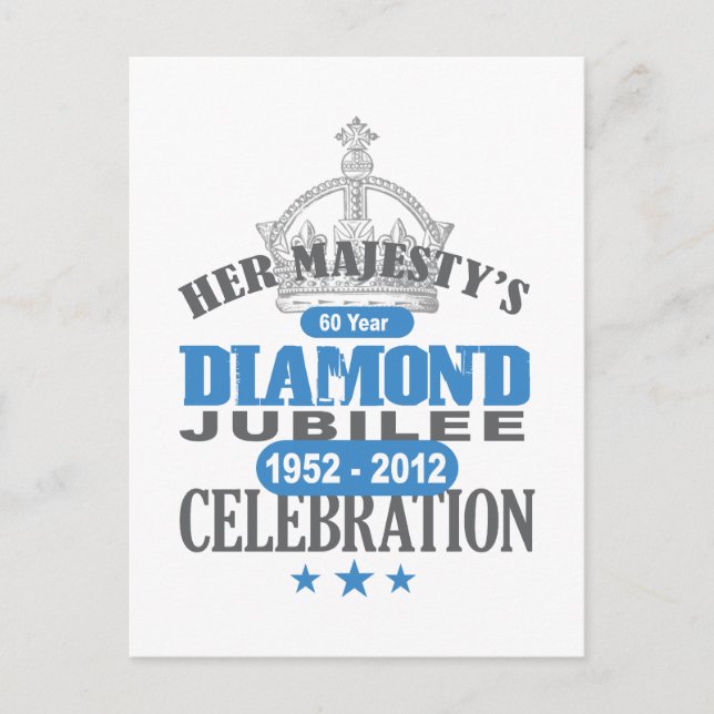 British Diamond Jubilee - Royal Souvenir Postcard (Front)