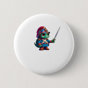 British Dragoon Defender Halloween's Regal Reptile 2 Inch Round Button
