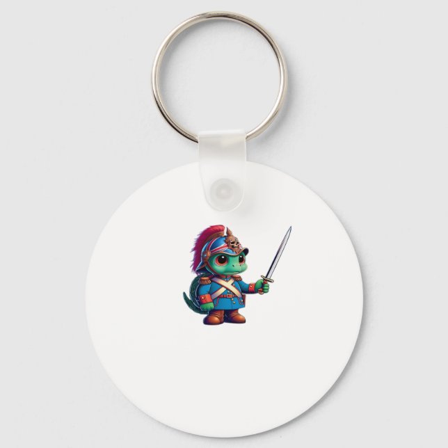 British Dragoon Defender Halloween's Regal Reptile Keychain (Front)