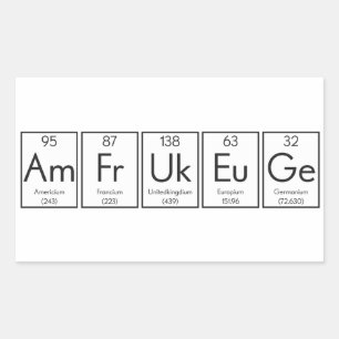 British Element Periodic Table Humour Sticker