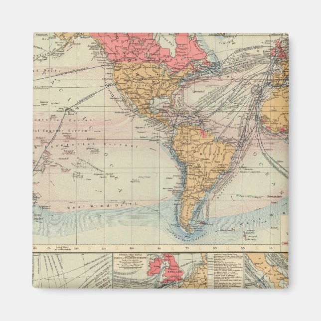 British Empire, routes, currents Magnet (Front)