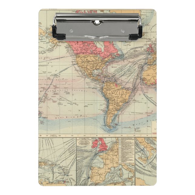 British Empire, routes, currents Mini Clipboard (Front)