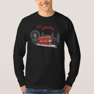 British England London Red Bus London Skyline Seve T-Shirt