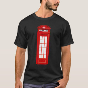 British England London Red Telephone Box Phone Boo T-Shirt