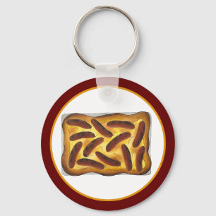 British English Food Toad in the Hole Sausages Keychain