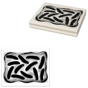 British English Food Toad in the Hole Sausages Rubber Stamp