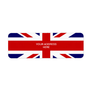 British flag address labels   Union jack design