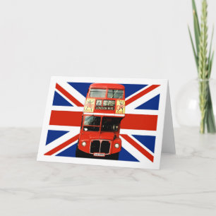 British Flag and London Bus Card