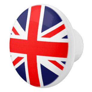 British Flag Ceramic Cabinet Knob