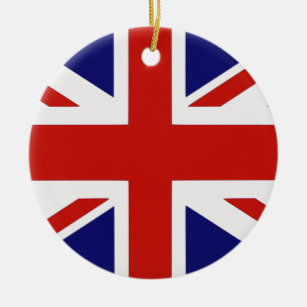 British flag ceramic ornament