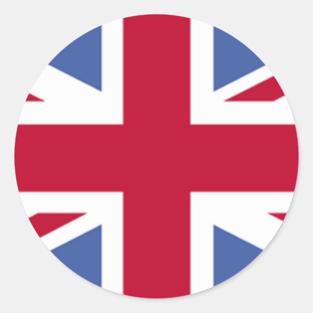BRITISH FLAG CLASSIC ROUND STICKER (Front)
