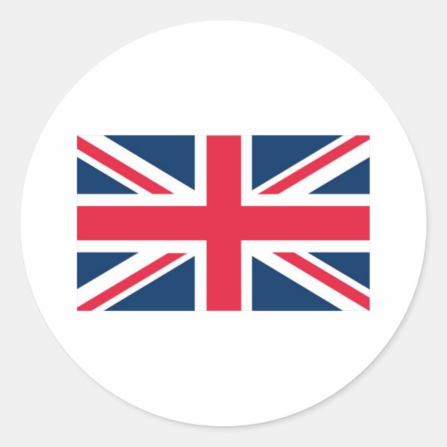 British Flag Classic Round Sticker (Front)