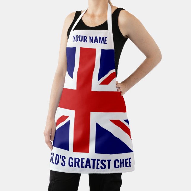 British flag custom BBQ cooking kitchen apron (Insitu)