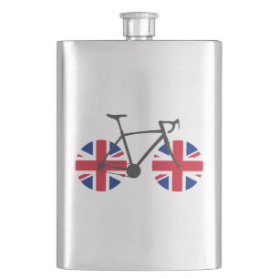 British Flag Cycling Hip Flask