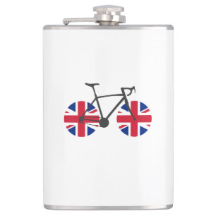 British Flag Cycling Hip Flask