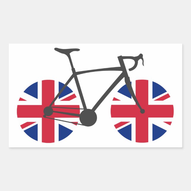 British Flag Cycling Sticker (Front)