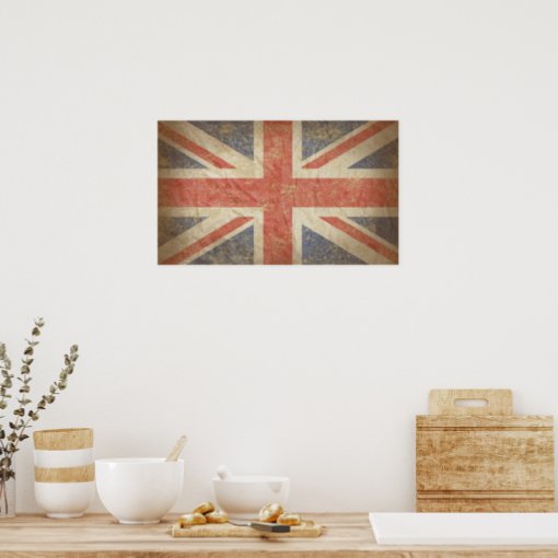 British Flag Distressed Poster | Zazzle