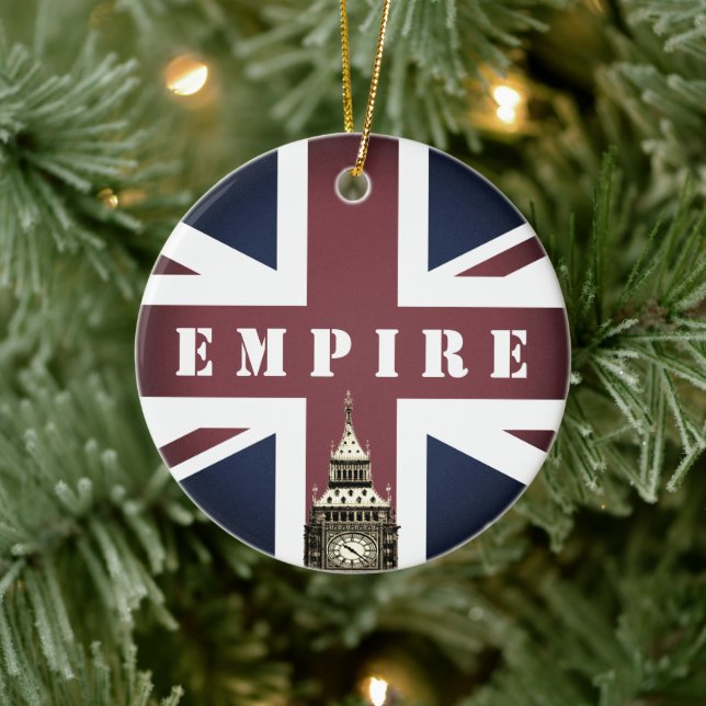 British Flag, Empire, United Kingdom, Big Ben UK Ceramic Ornament (Tree)
