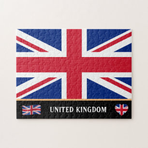British Flag & English country / United Kingdom Jigsaw Puzzle