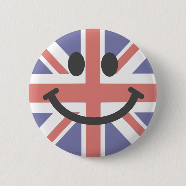 British Flag face 2 Inch Round Button (Front)
