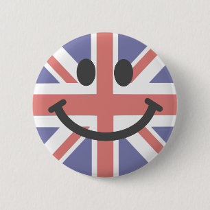 British Flag face 2 Inch Round Button